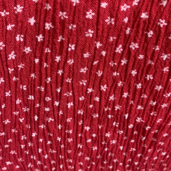 Red and white patterned long sleeve mini dress. Size S. Great for spring! - Picture 3 of 3